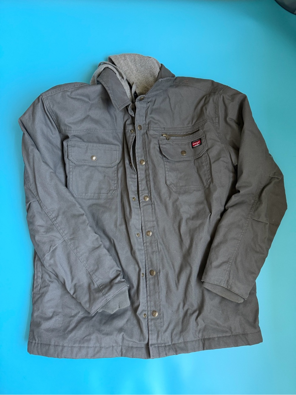 Wrangler Workwear Hooded Shirt Jacket 🧥